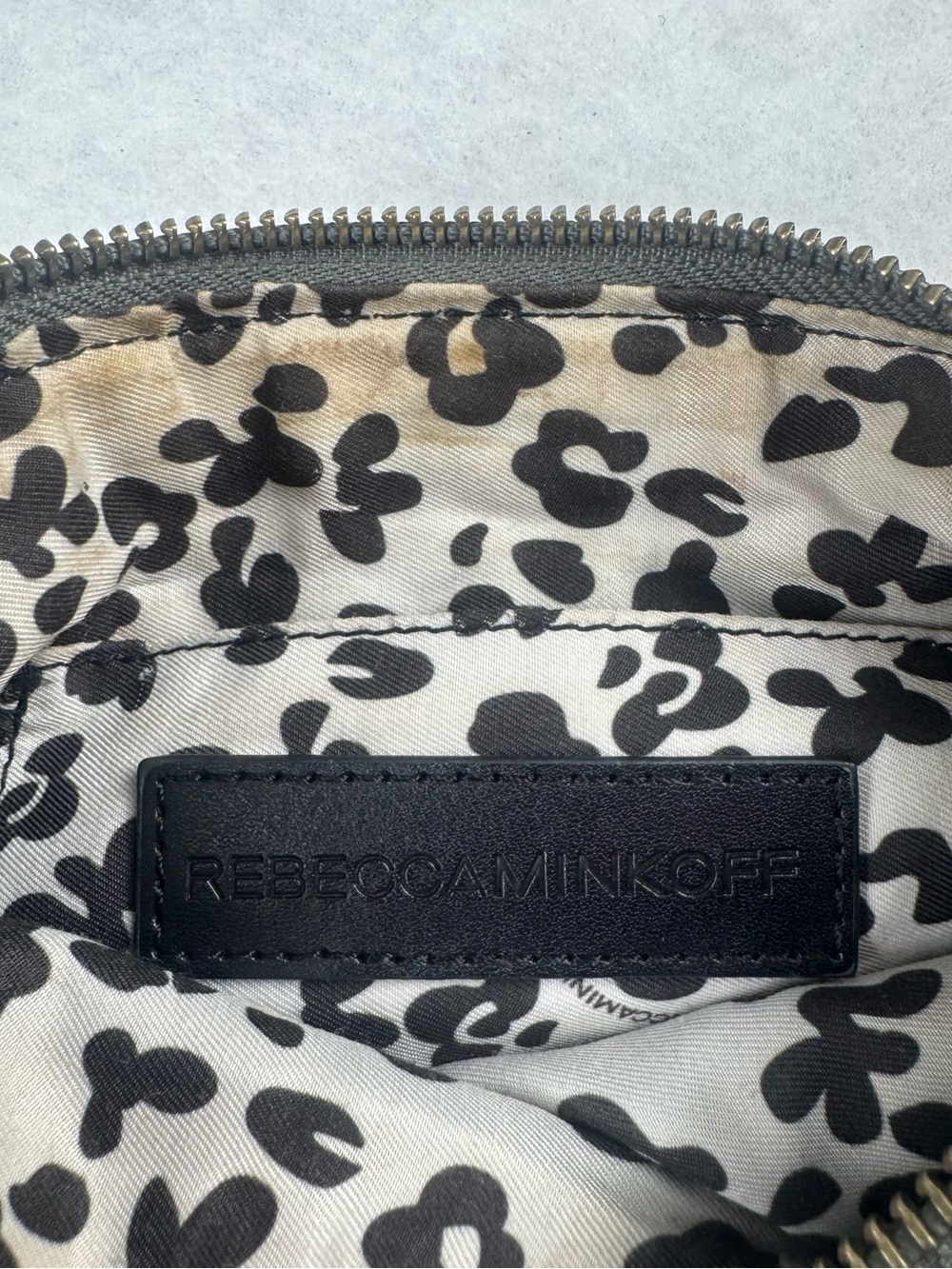 Rebecca Minkoff Fringe Crossbody Bag Gray Leather Boho - Picture 9 of 12